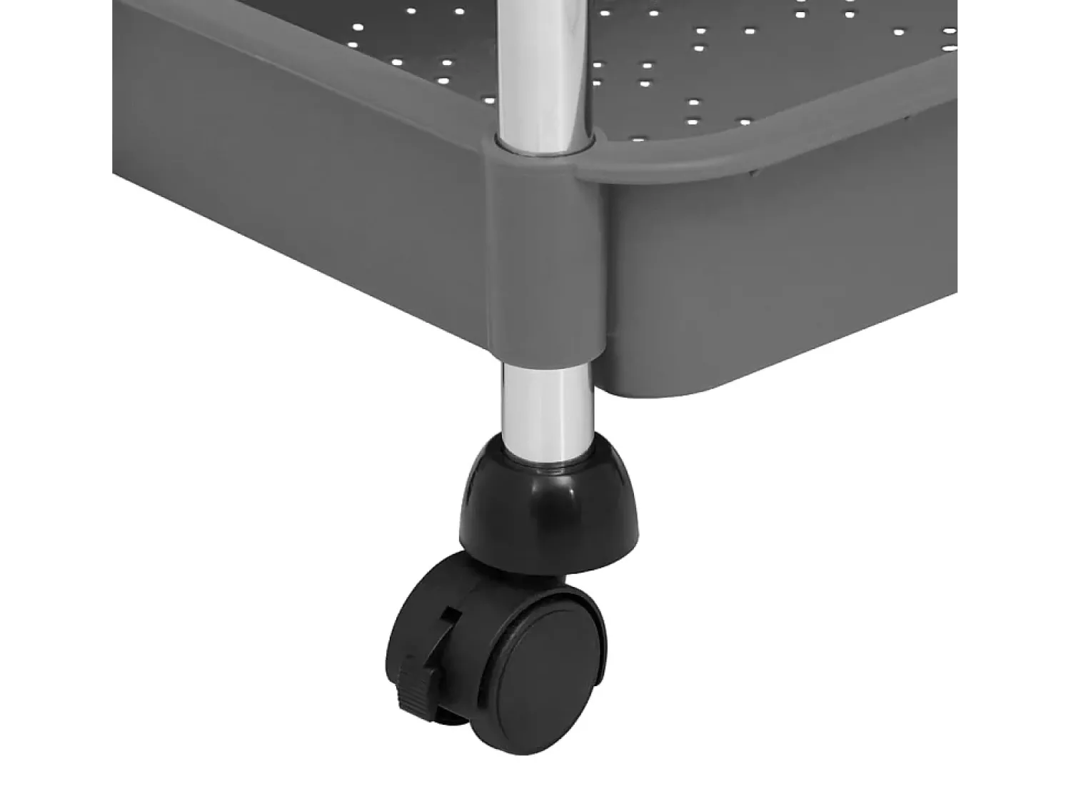 Móvel De Arrumação|vidaxl Carrinho cozinha c/ 5 prateleiras ferro/ABS 42x29x128 cm cinza Cinzento