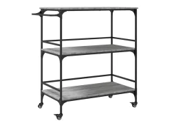 Móvel De Arrumação|vidaxl Carrinho cozinha 100,5x50x105 cm derivados madeira cinza sonoma Cinzento