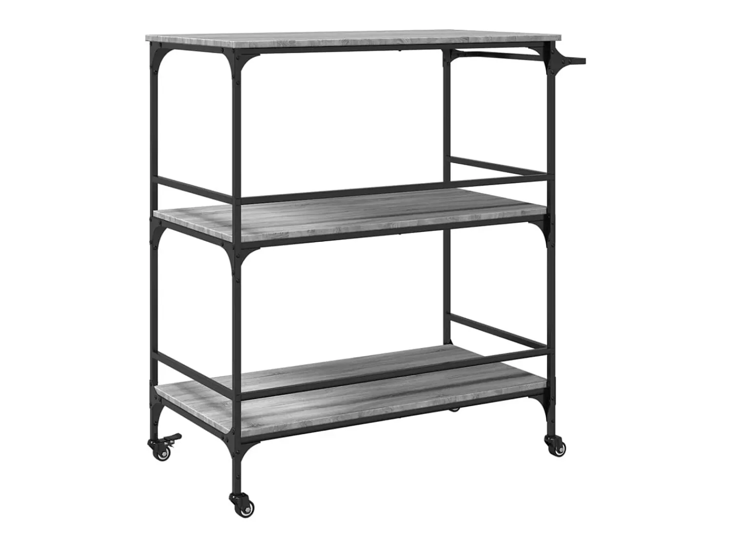 Móvel De Arrumação|vidaxl Carrinho cozinha 100,5x50x105 cm derivados madeira cinza sonoma Cinzento