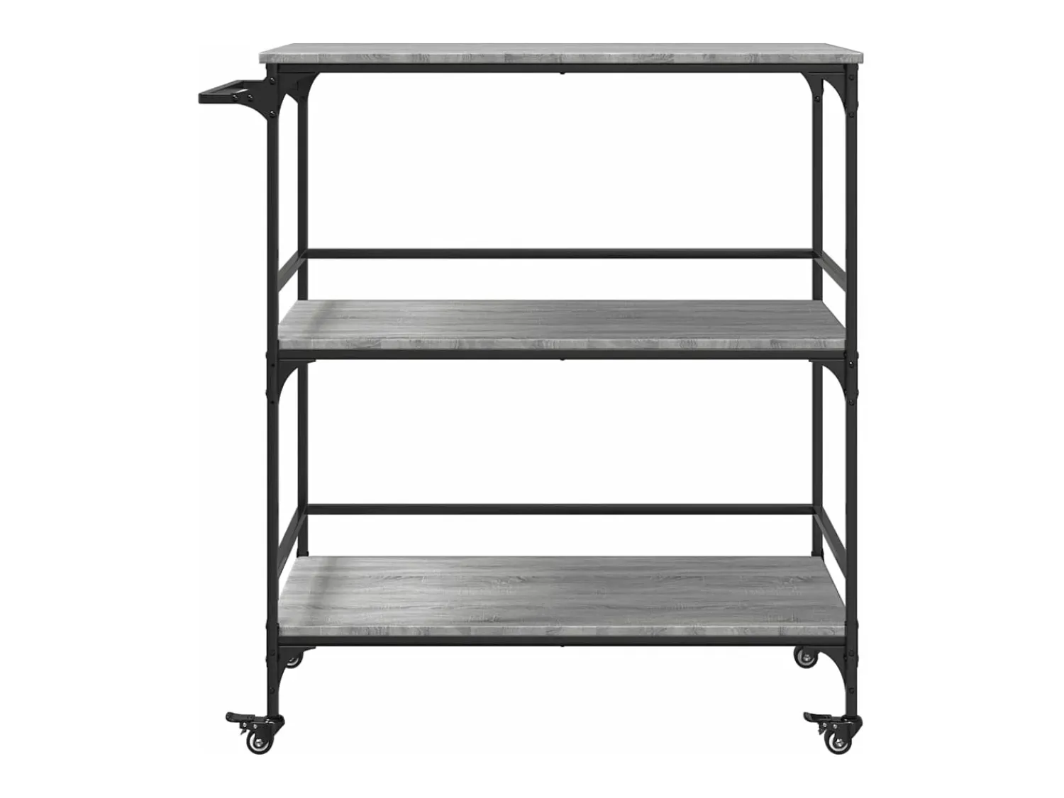 Móvel De Arrumação|vidaxl Carrinho cozinha 100,5x50x105 cm derivados madeira cinza sonoma Cinzento
