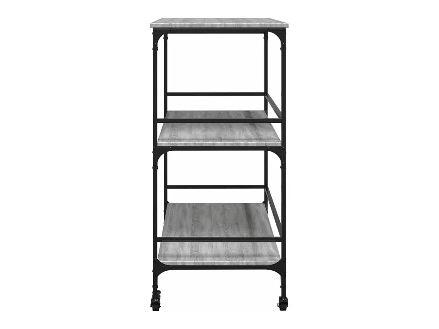 Móvel De Arrumação|vidaxl Carrinho cozinha 100,5x50x105 cm derivados madeira cinza sonoma Cinzento