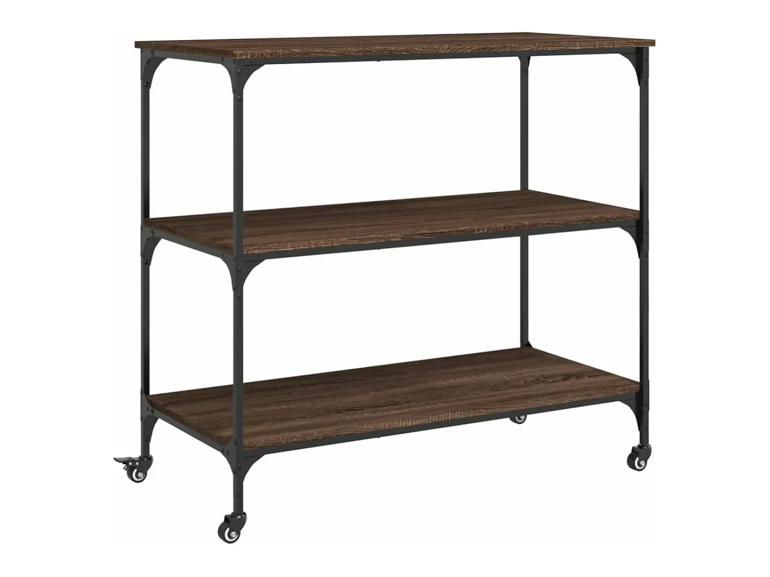 Móvel De Arrumação*vidaxl Carrinho cozinha 102x50x95 cm deriv. madeira carvalho castanho Natural claro