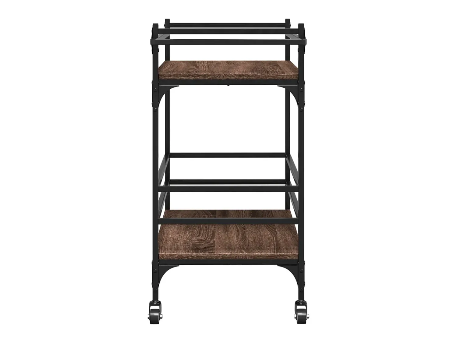 Móvel De Arrumação|vidaxl Carrinho cozinha 82x40x78,5 cm deriv. madeira carvalho castanho Natural claro