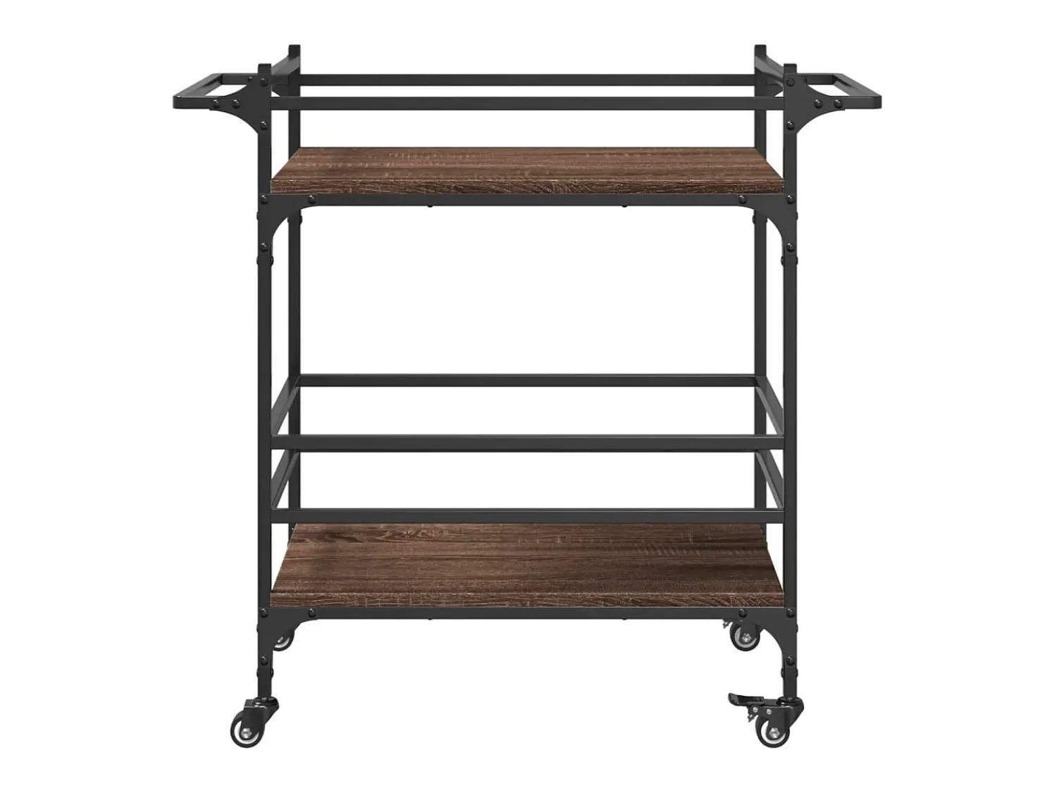 Móvel De Arrumação|vidaxl Carrinho cozinha 82x40x78,5 cm deriv. madeira carvalho castanho Natural claro