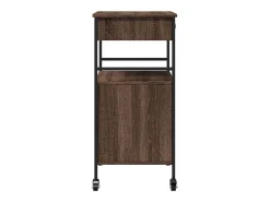 Móvel De Arrumação|vidaxl Carrinho cozinha 56x43x89,5 cm deriv. madeira carvalho castanho Natural claro