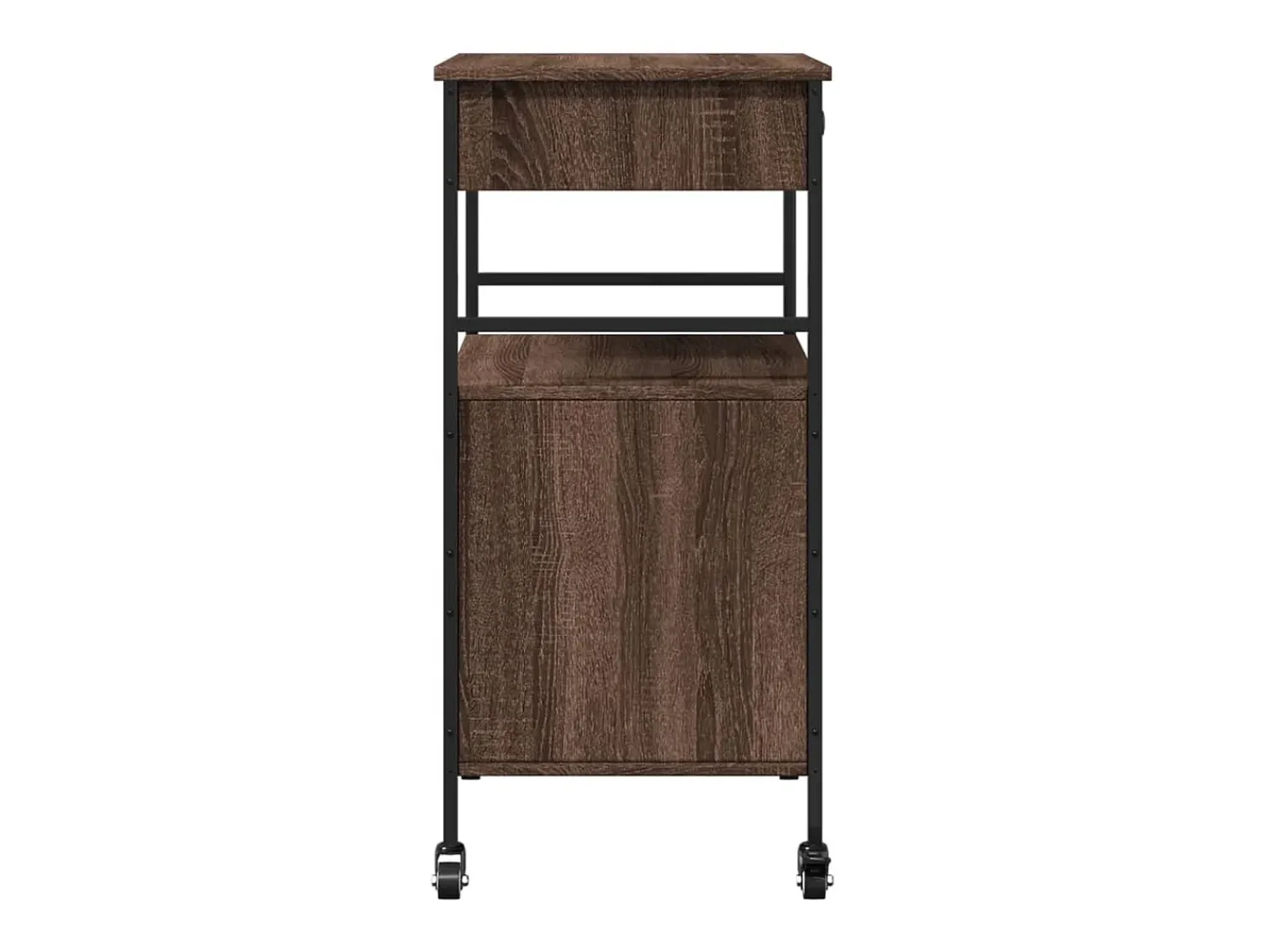 Móvel De Arrumação|vidaxl Carrinho cozinha 56x43x89,5 cm deriv. madeira carvalho castanho Natural claro
