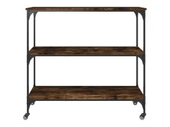 Móvel De Arrumação|vidaxl Carrinho cozinha 102x50x95 cm deriv. madeira carvalho fumado Natural claro