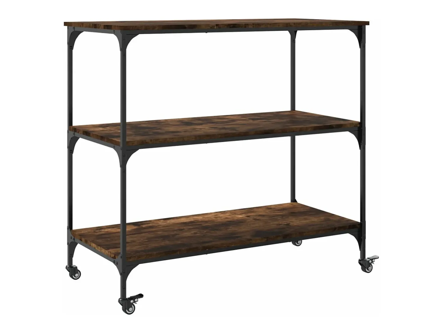 Móvel De Arrumação|vidaxl Carrinho cozinha 102x50x95 cm deriv. madeira carvalho fumado Natural claro