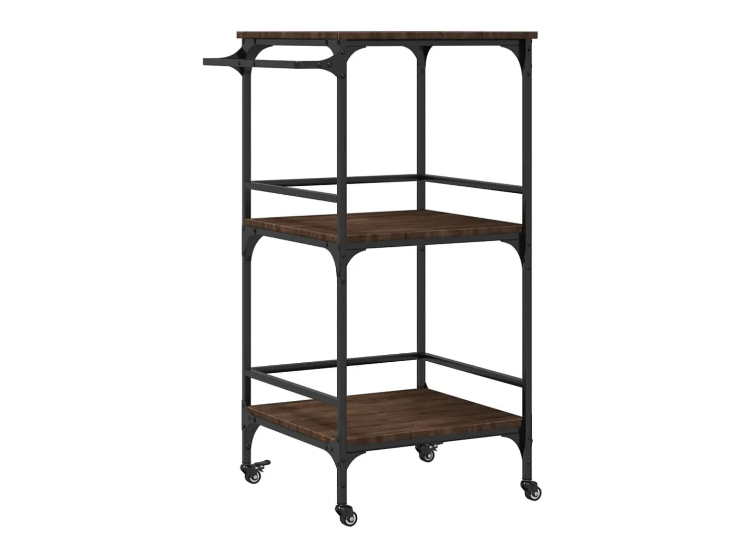 Móvel De Arrumação*vidaxl Carrinho cozinha 60,5x50x105cm deriv. madeira carvalho castanho Natural claro