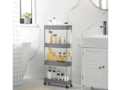 Móvel De Arrumação* Carrinho de armazenamento 40x12.5x86 cm cinza Cinzento