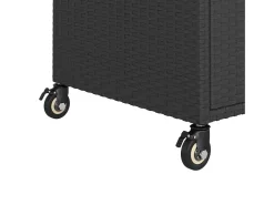 Clearance vidaxl Carrinho de bar com gaveta 100x45x97 cm vime PE Preto