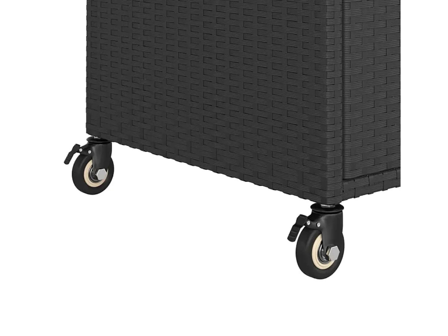 Clearance vidaxl Carrinho de bar com gaveta 100x45x97 cm vime PE Preto