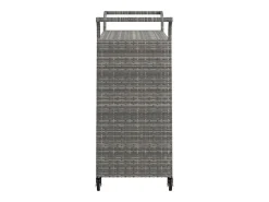 Outlet vidaxl Carrinho de bar com gaveta 100x45x97 cm vime PE Cinzento