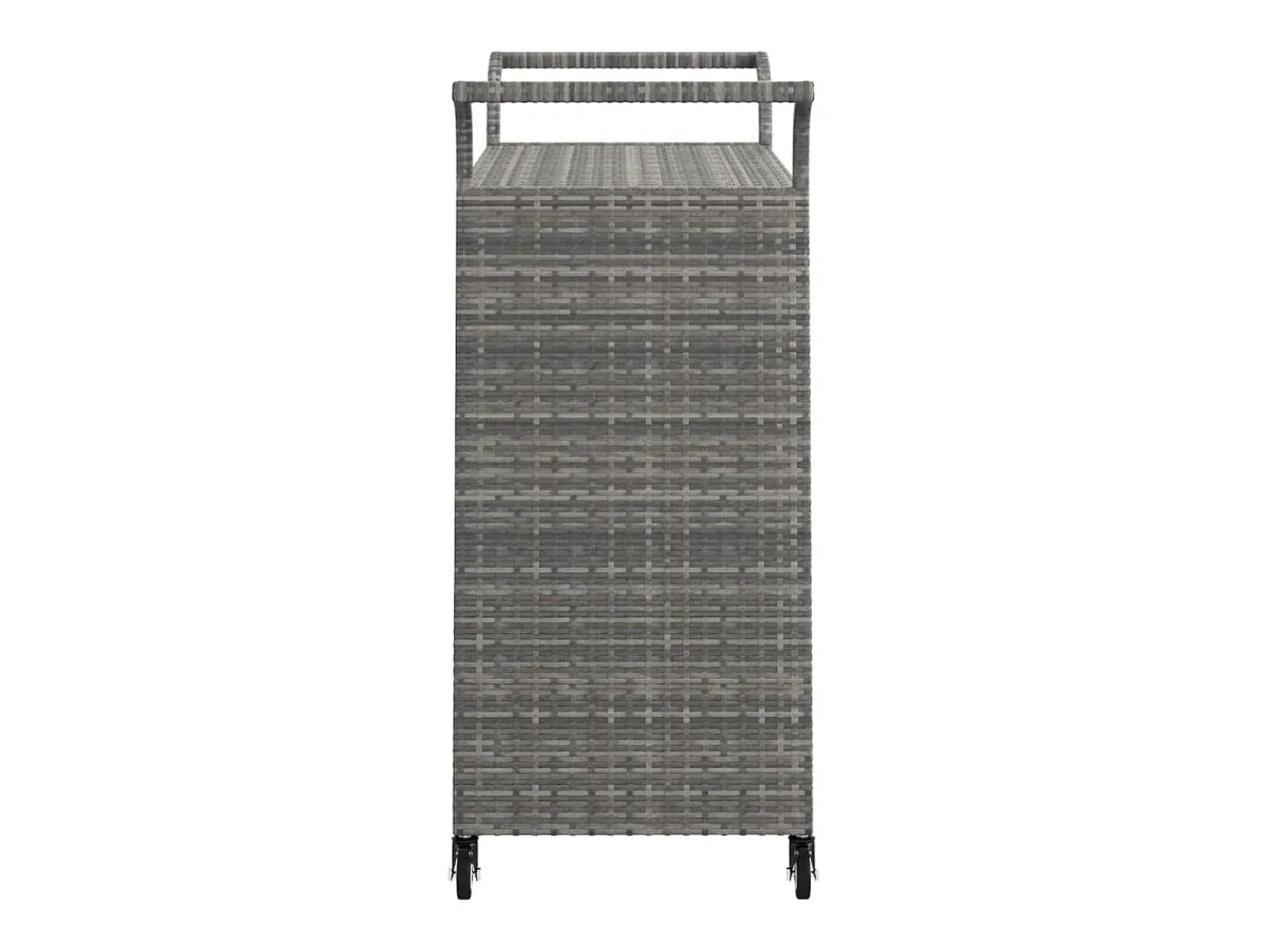 Outlet vidaxl Carrinho de bar com gaveta 100x45x97 cm vime PE Cinzento