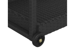 vidaxl Carrinho de bar 100x45x83 cm vime PE^ Móvel De Arrumação
