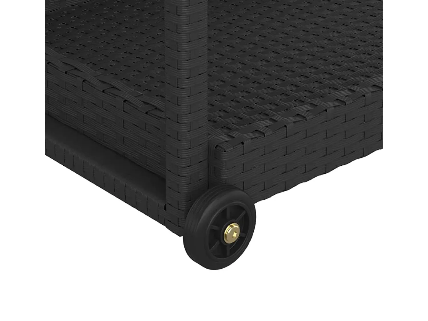 vidaxl Carrinho de bar 100x45x83 cm vime PE^ Móvel De Arrumação