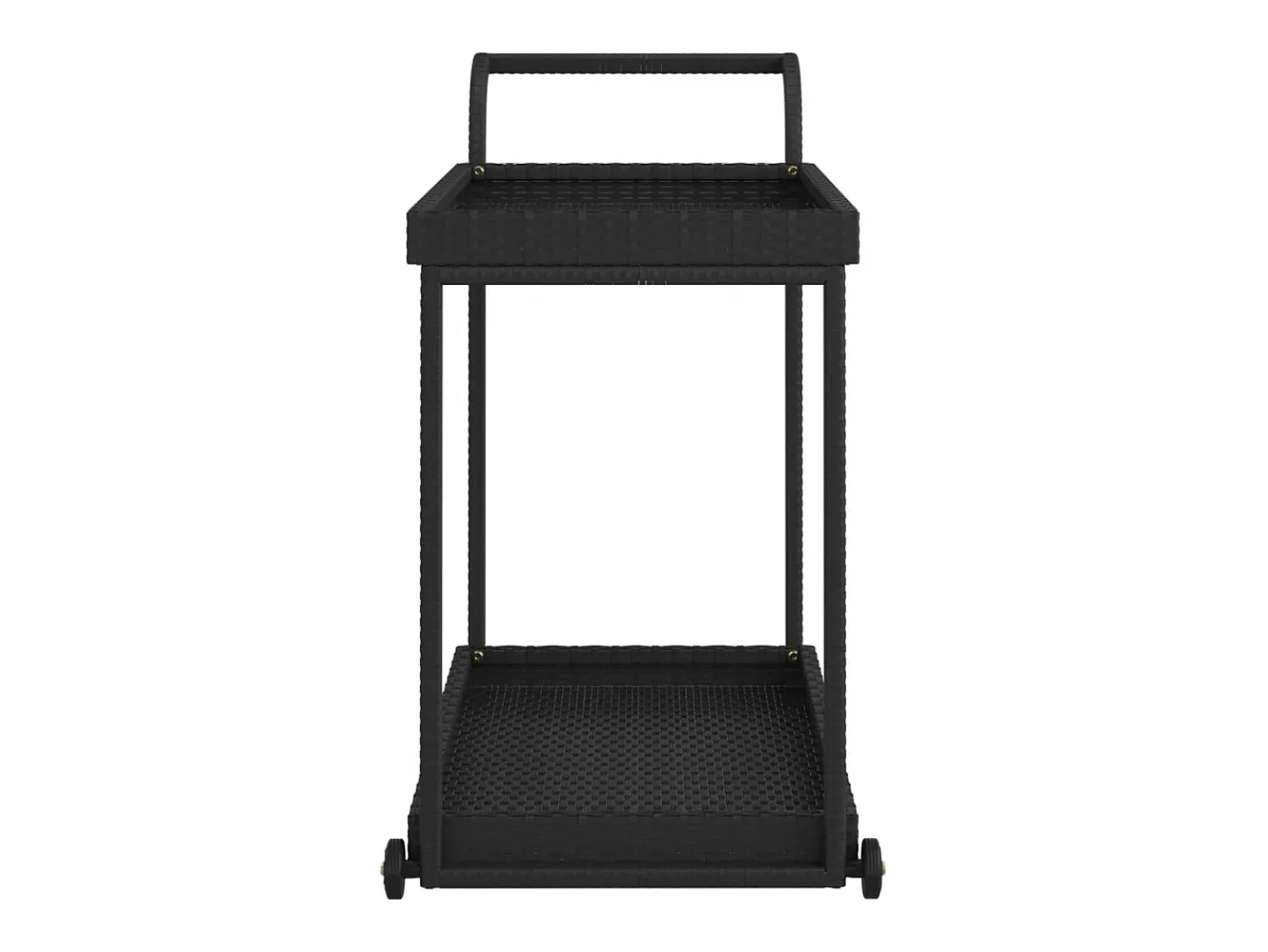 vidaxl Carrinho de bar 100x45x83 cm vime PE^ Móvel De Arrumação