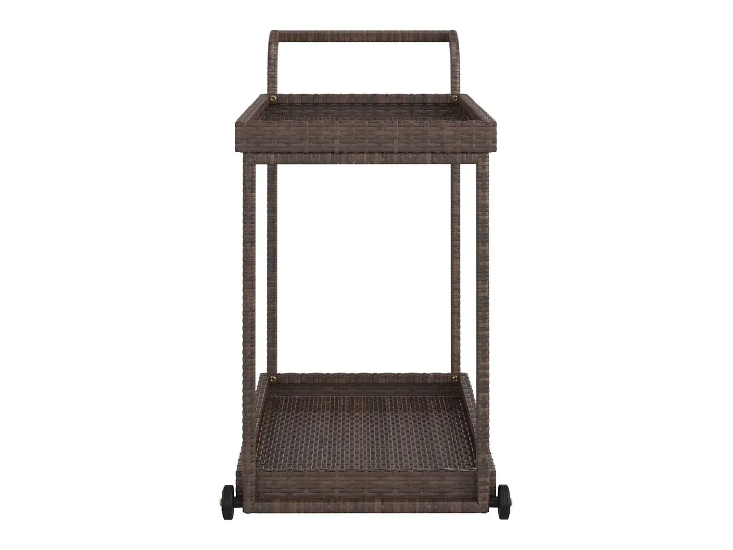 Discount vidaxl Carrinho de bar 100x45x83 cm vime PE Castanho