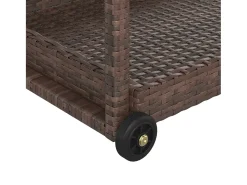 Discount vidaxl Carrinho de bar 100x45x83 cm vime PE Castanho