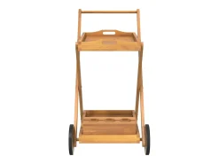 Móvel De Arrumação*vidaxl Carrinho de chá 54x87x90 cm madeira de acácia maciça Natural claro