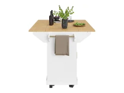 Hauss Spole Carrinho de cozinha com 2 portas, 3 gavetas e toalheiro, porta-tempero, tabuleiro extensível^ Móvel De Arrumação