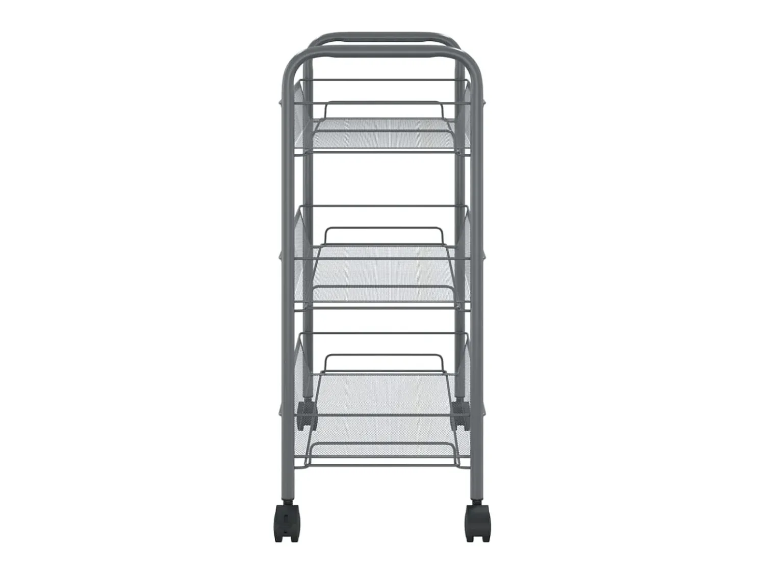 Sale vidaxl Carrinho de cozinha c/ 3 prateleiras ferro 46x26x64 cm Cinzento