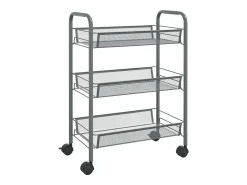 Sale vidaxl Carrinho de cozinha c/ 3 prateleiras ferro 46x26x64 cm Cinzento