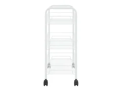 Móvel De Arrumação|vidaxl Carrinho de cozinha com 3 prateleiras ferro 46x26x64 cm Branco