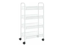 vidaxl Carrinho de cozinha com 4 prateleiras ferro 46x26x85 cm^ Móvel De Arrumação