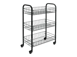 Online METALTEX Carrinho de cozinha com 3 cestos Siena Preto