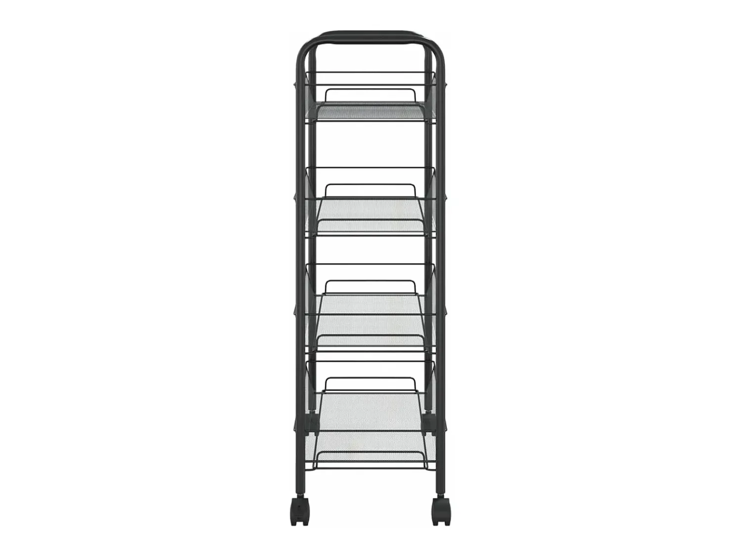 Discount vidaxl Carrinho de cozinha com 4 prateleiras ferro 46x26x85 cm Preto