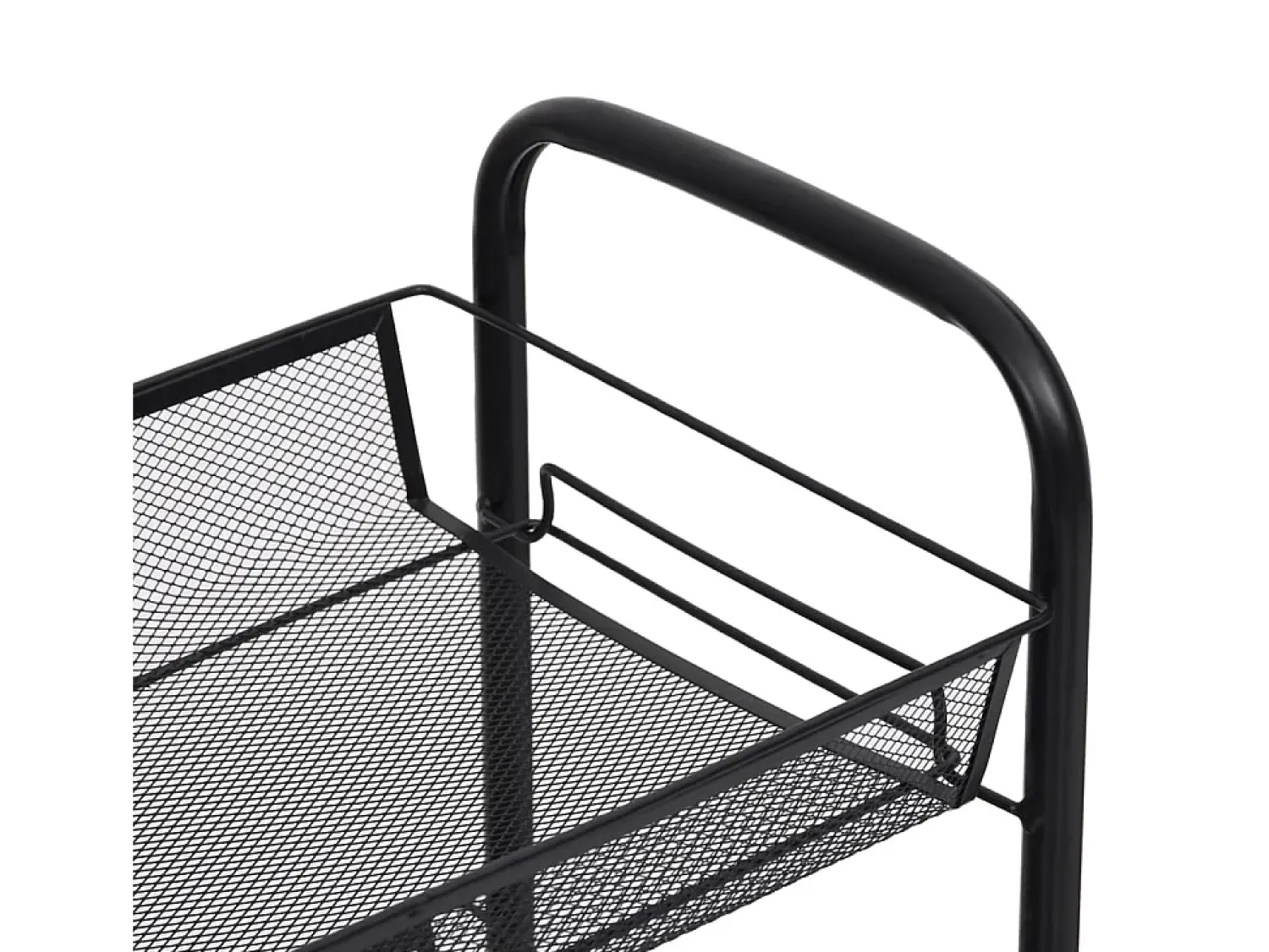Discount vidaxl Carrinho de cozinha com 4 prateleiras ferro 46x26x85 cm Preto
