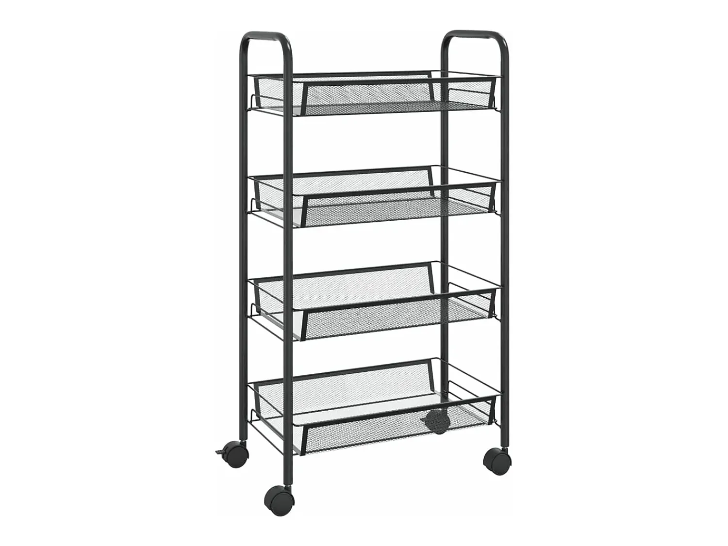 Discount vidaxl Carrinho de cozinha com 4 prateleiras ferro 46x26x85 cm Preto