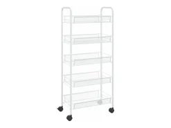 vidaxl Carrinho de cozinha com 5 prateleiras ferro 46x26x105 cm^ Móvel De Arrumação