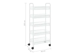 vidaxl Carrinho de cozinha com 5 prateleiras ferro 46x26x105 cm^ Móvel De Arrumação