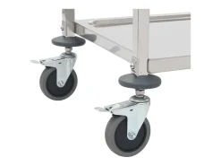 Móvel De Arrumação|vidaxl Carrinho de cozinha de 2 níveis 95x45x83,5 cm aço inoxidável Prateado