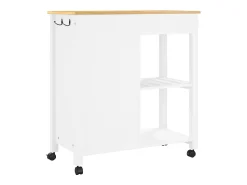 Móvel De Arrumação|vidaxl Carrinho de cozinha MONZA 84x40x88,5 cm madeira de pinho maciça Branco