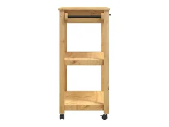 Móvel De Arrumação|vidaxl Carrinho de cozinha MONZA 84x40x88,5 cm madeira de pinho maciça Natural claro
