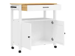 vidaxl Carrinho de cozinha MONZA 84x40x88,5 cm madeira de pinho maciça^ Móvel De Arrumação