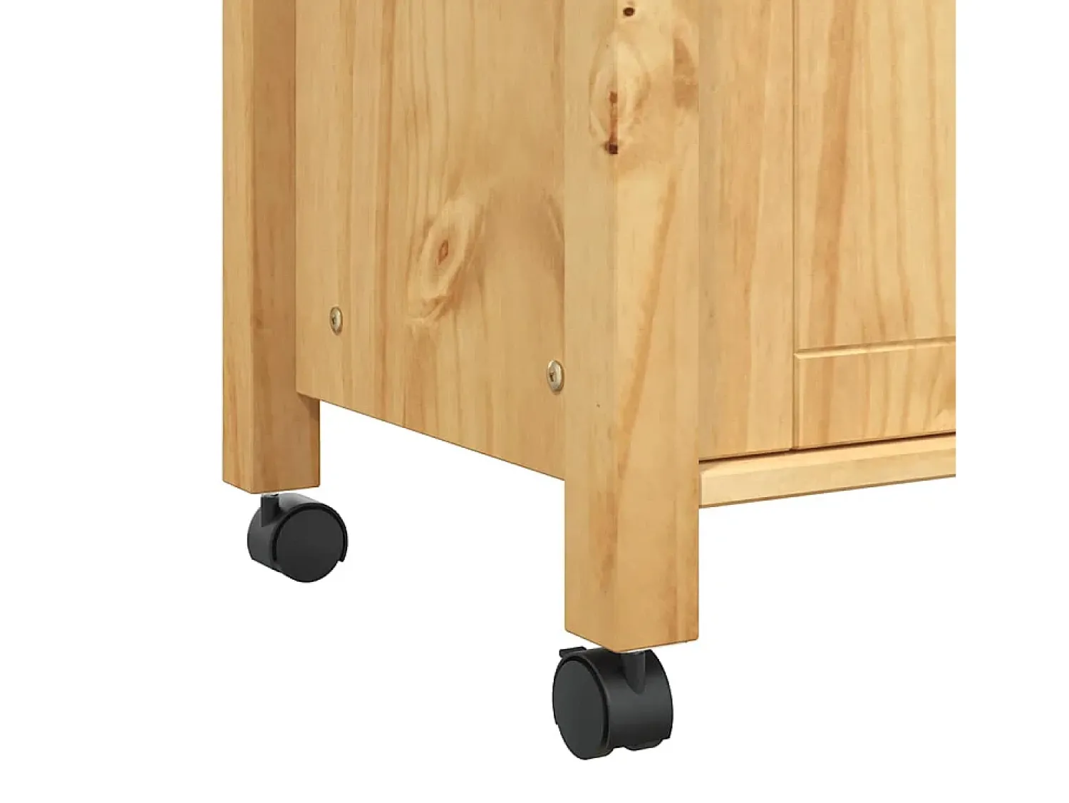 vidaxl Carrinho de cozinha MONZA 84x40x88,5 cm madeira de pinho maciça^ Móvel De Arrumação