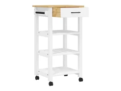 vidaxl Carrinho de cozinha MONZA 48x40x88,5 cm madeira de pinho maciça^ Móvel De Arrumação