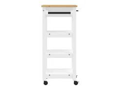 vidaxl Carrinho de cozinha MONZA 48x40x88,5 cm madeira de pinho maciça^ Móvel De Arrumação