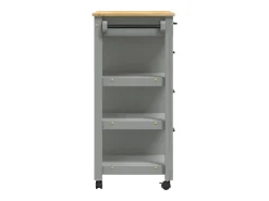 vidaxl Carrinho de cozinha MONZA 84x40x88,5 cm madeira de pinho maciça^ Móvel De Arrumação