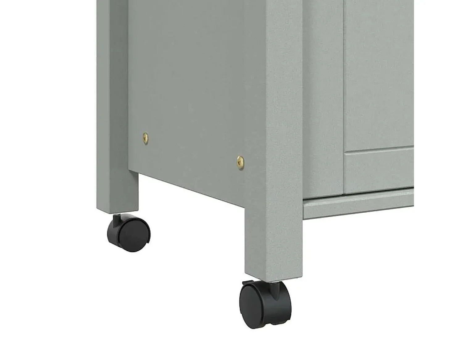 Clearance vidaxl Carrinho de cozinha MONZA 60x40x88,5 cm madeira de pinho maciça Cinzento