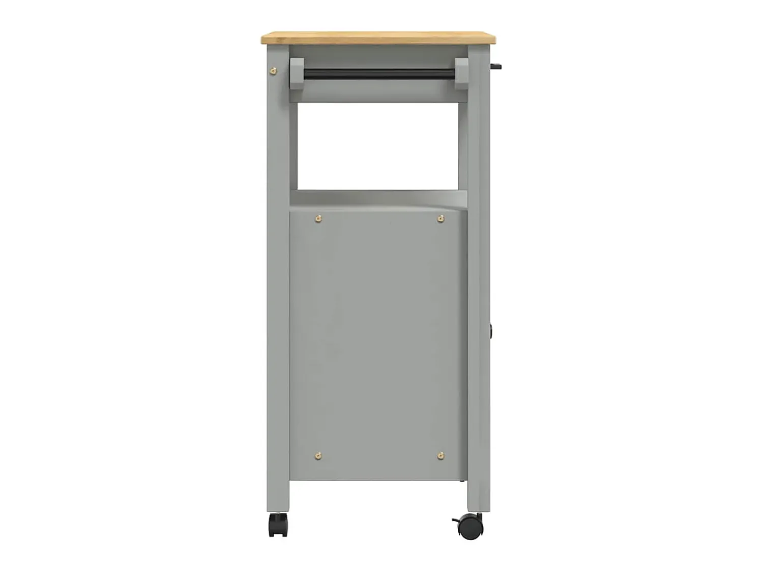 Clearance vidaxl Carrinho de cozinha MONZA 60x40x88,5 cm madeira de pinho maciça Cinzento