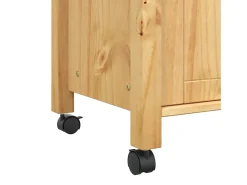 Móvel De Arrumação|vidaxl Carrinho de cozinha MONZA 84x40x88,5 cm madeira de pinho maciça Natural claro