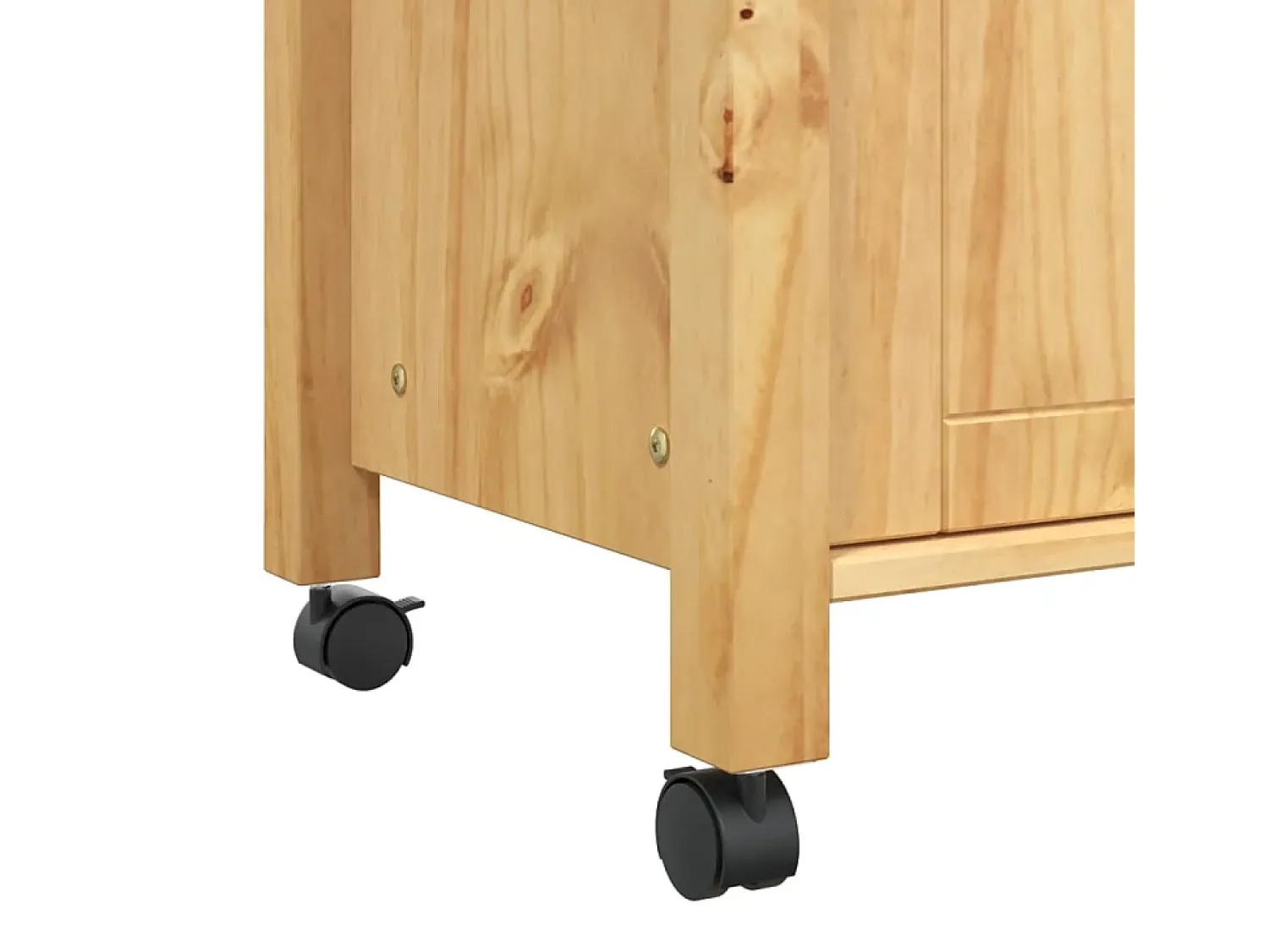 Móvel De Arrumação|vidaxl Carrinho de cozinha MONZA 84x40x88,5 cm madeira de pinho maciça Natural claro