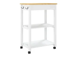 vidaxl Carrinho de cozinha MONZA 60x40x88,5 cm madeira de pinho maciça^ Móvel De Arrumação