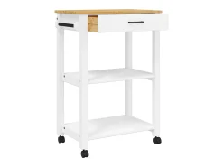 vidaxl Carrinho de cozinha MONZA 60x40x88,5 cm madeira de pinho maciça^ Móvel De Arrumação