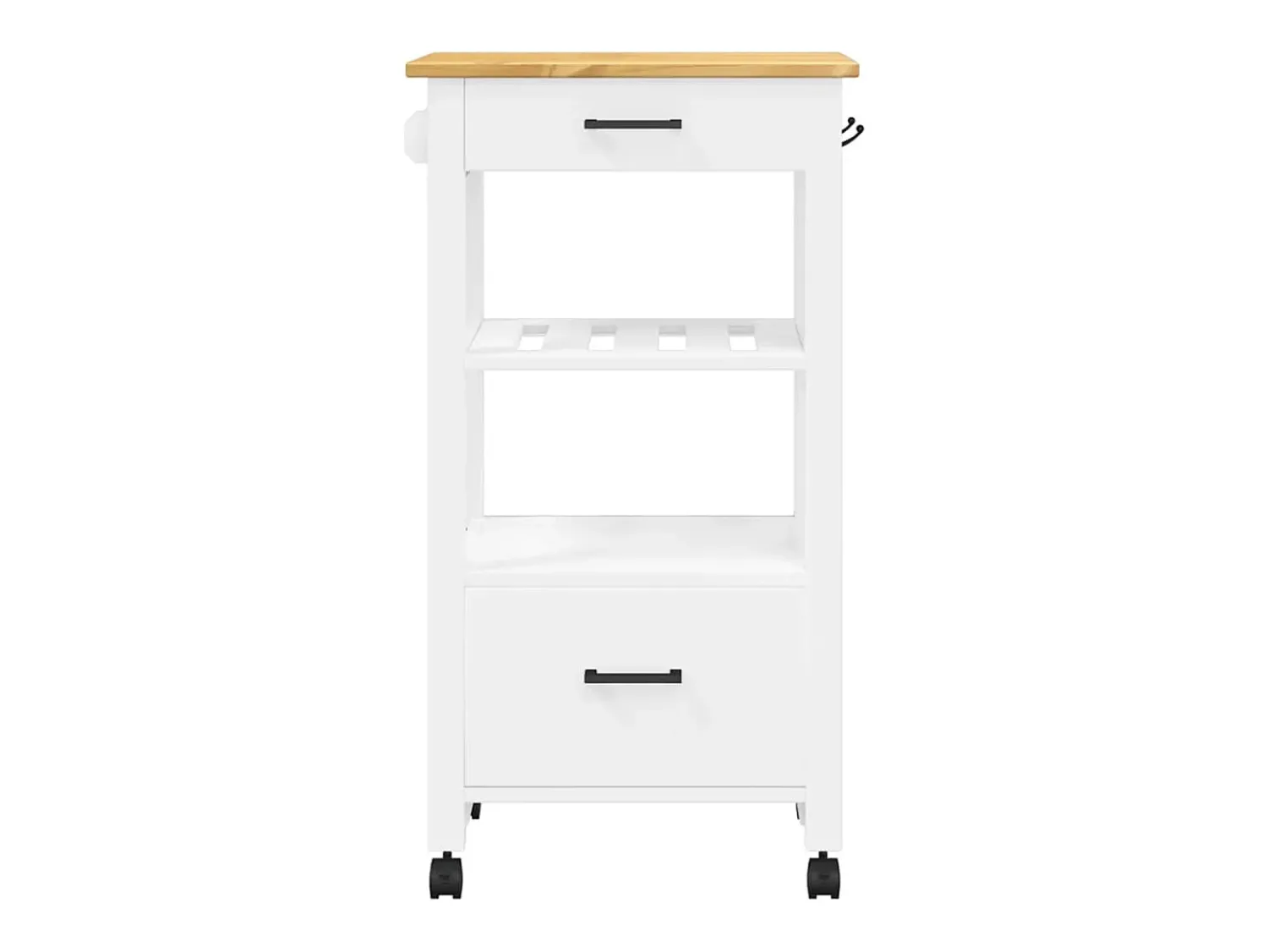 Sale vidaxl Carrinho de cozinha MONZA 48x40x88,5 cm madeira de pinho maciça Branco